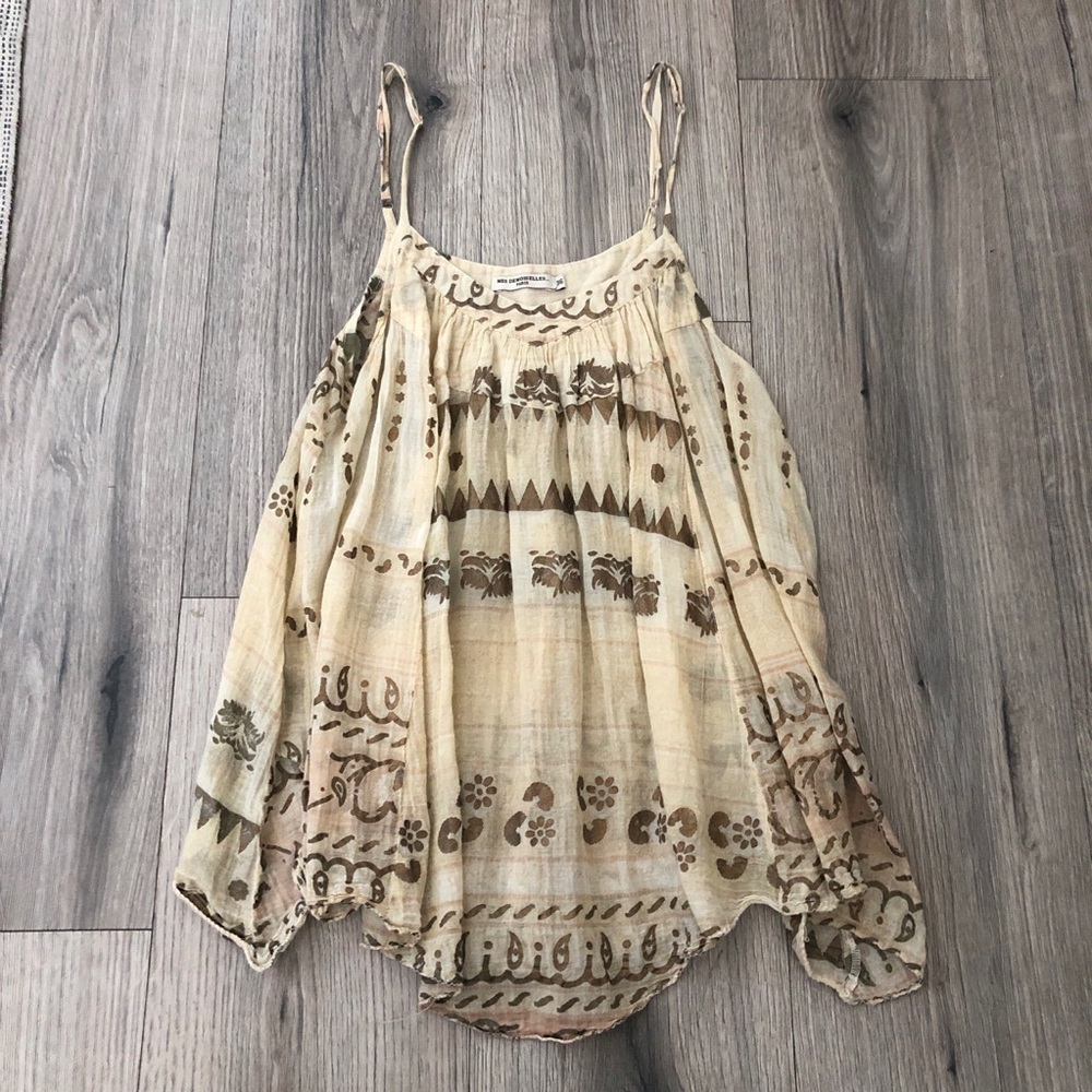 Mes Demoiselles Paris Indian Print Tank Top size 36 Small